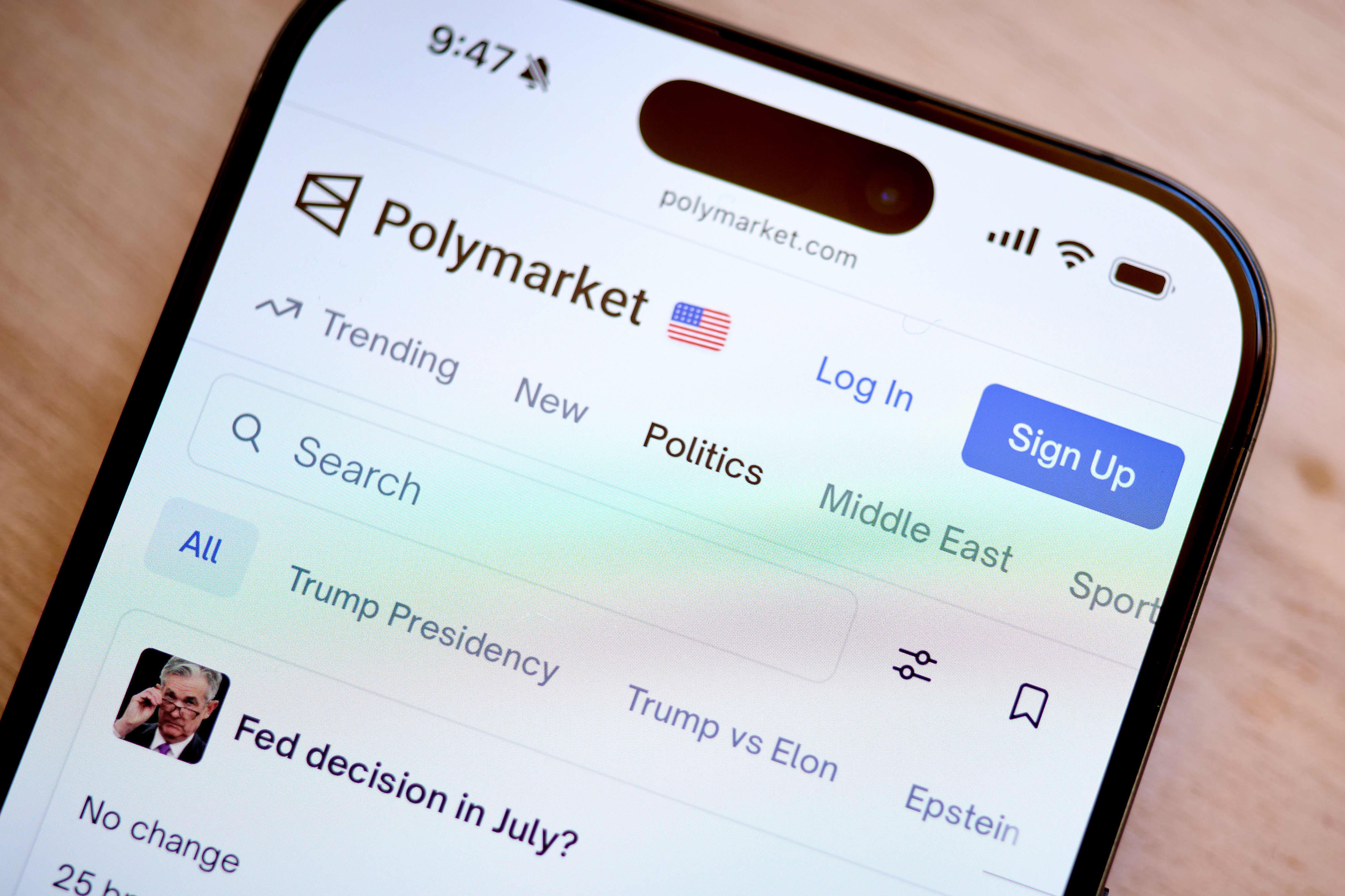Polymarket betting platform