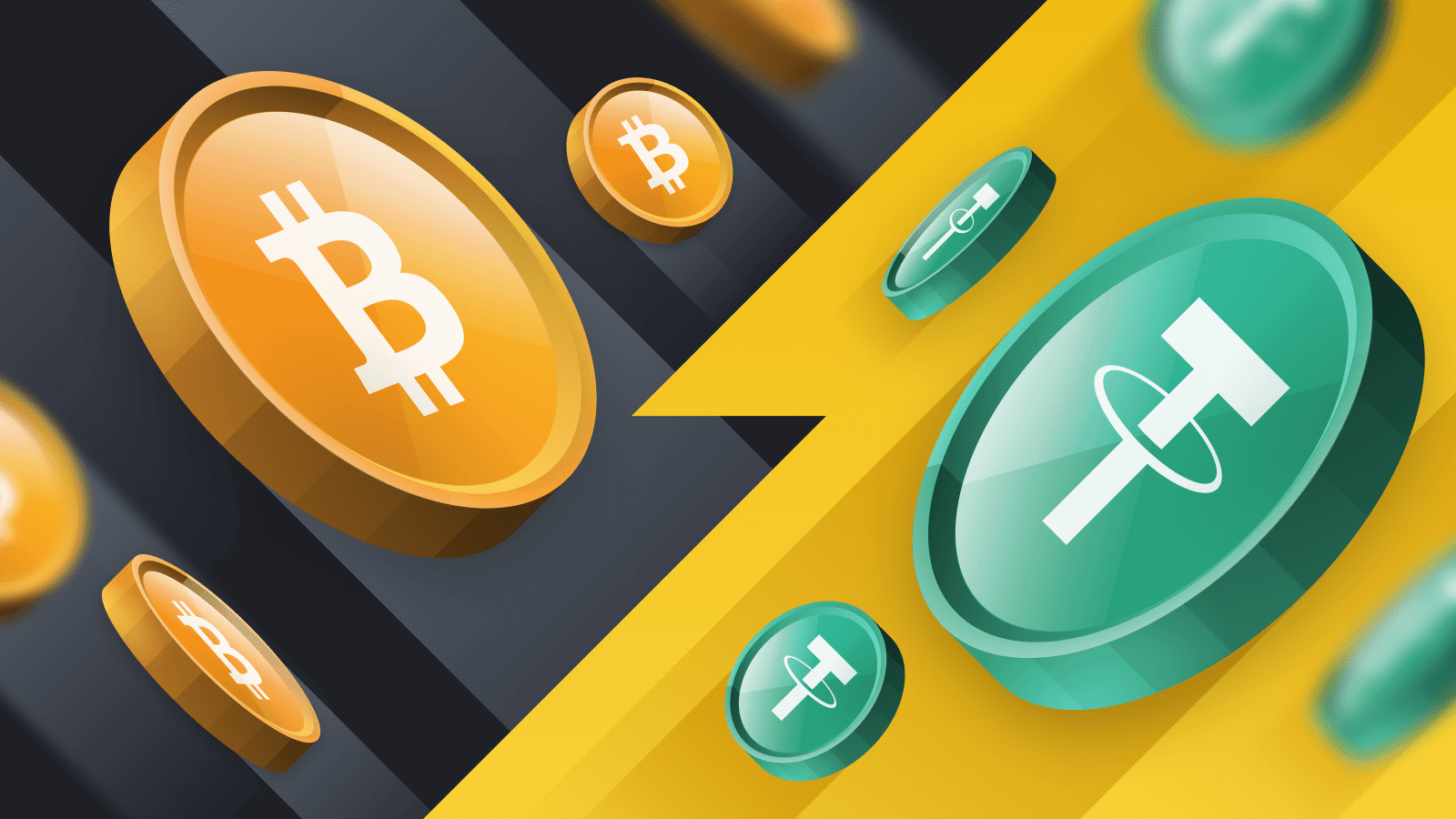crypto icons BTC ETH USDT BNB