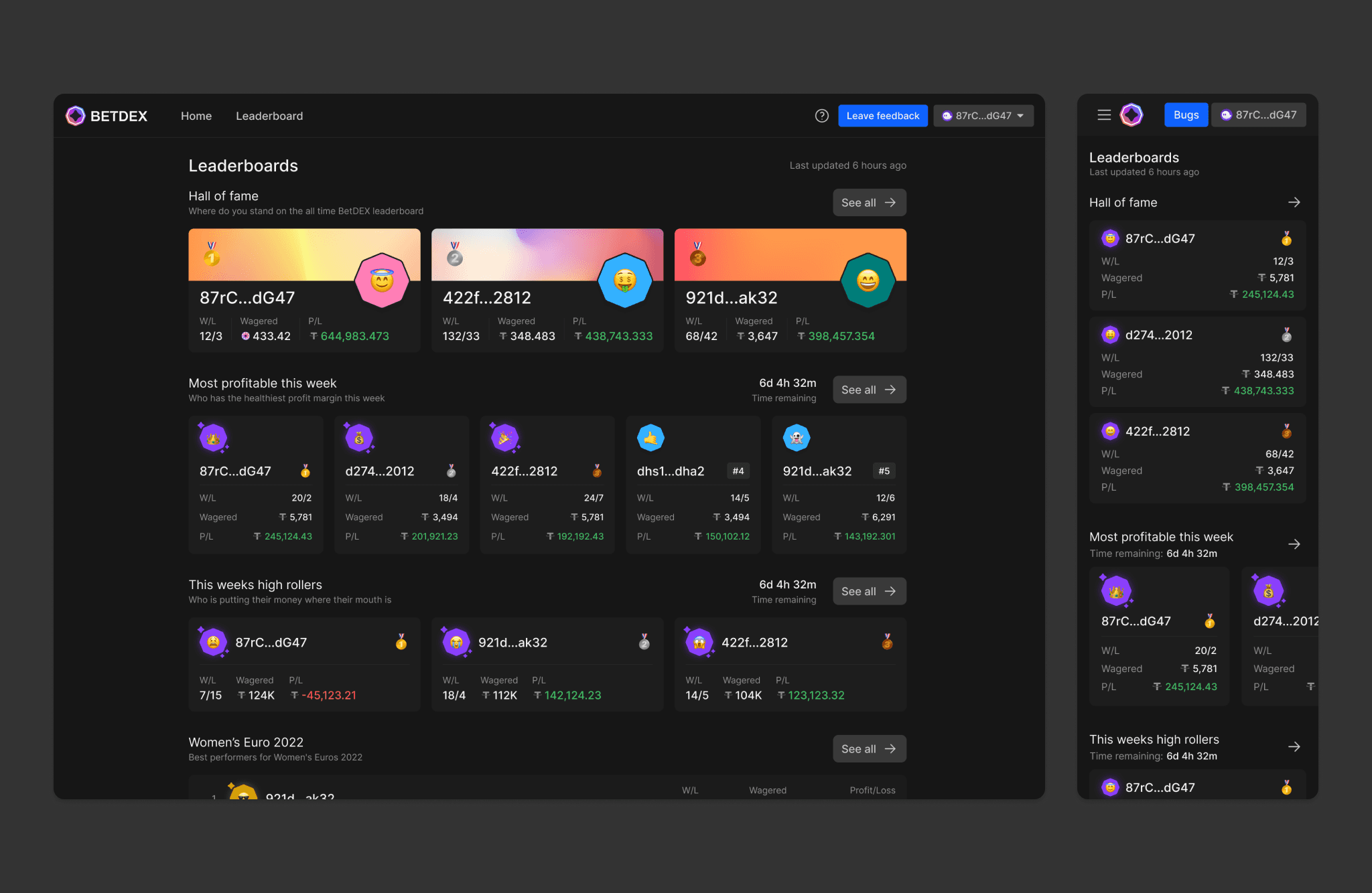 BetDEX Exchange decentralized betting app